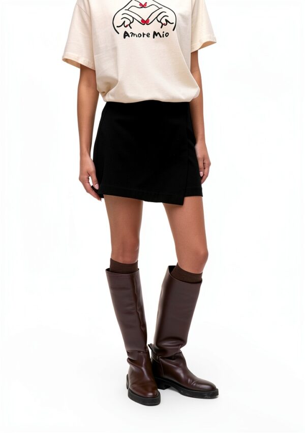 Gonna donna Bestseller vita alta zip nascosta-1