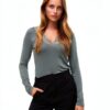Maglietta VERO MODA Nero Donna Traspirante-1