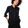 Abito camicia donna Bestseller nero colletto-1