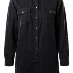 Abito camicia donna Bestseller nero colletto-0