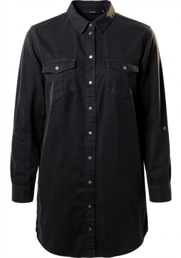 Abito camicia donna Bestseller nero colletto-0