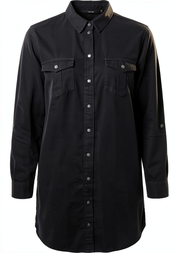Abito camicia donna Bestseller nero colletto