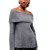 Maglione donna Vero Moda melange grigio medio - poliestere riciclato-4