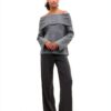 Maglione donna Vero Moda melange grigio medio - poliestere riciclato-3