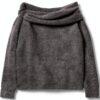 Maglione Vero Moda, spalle scoperte, melange grigio medio, taglie S-XL-0