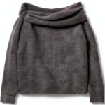 Maglione Vero Moda, spalle scoperte, melange grigio medio, taglie S-XL-0