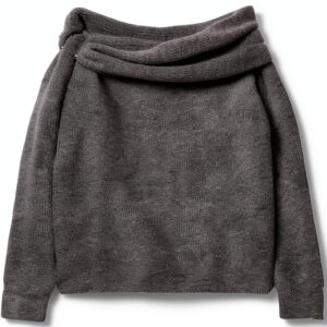 Maglione Vero Moda, spalle scoperte, melange grigio medio, taglie S-XL-0