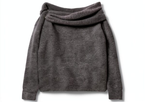 Maglione Vero Moda, spalle scoperte, melange grigio medio, taglie S-XL-0