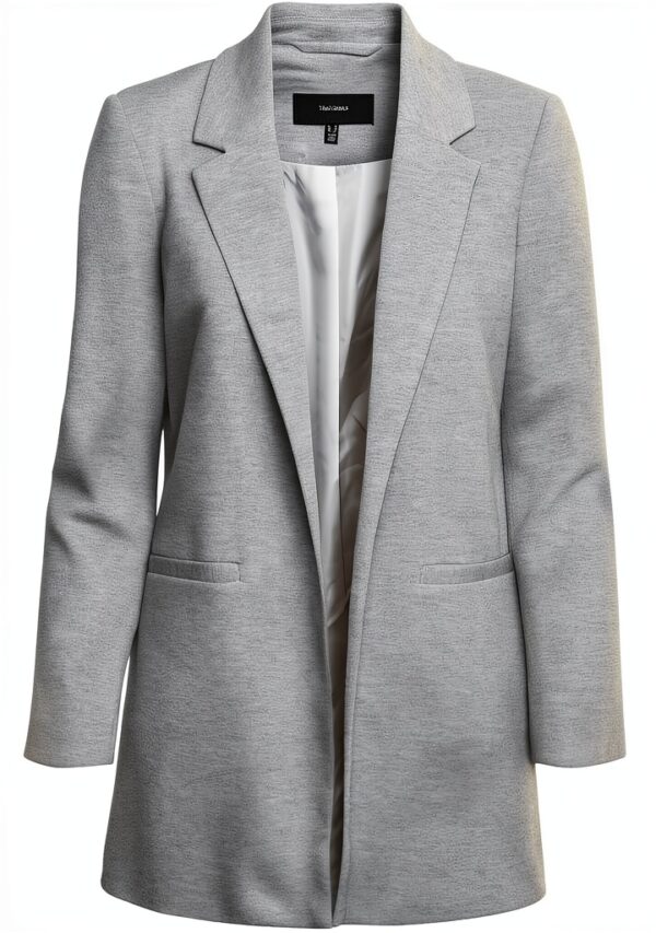 Blazer donna VERO MODA melange grigio chiaro taglio sartoriale-0