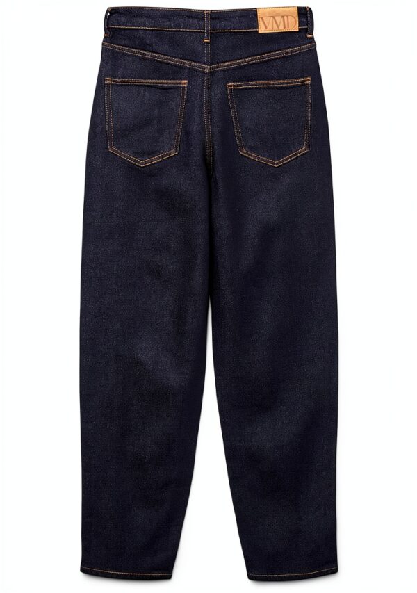 Jeans donna Vero Moda Blu Jeans Scuro vita alta con bottone e cerniera-1