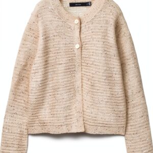 Cardigan donna Vero Moda girocollo maniche lunghe Nero-0
