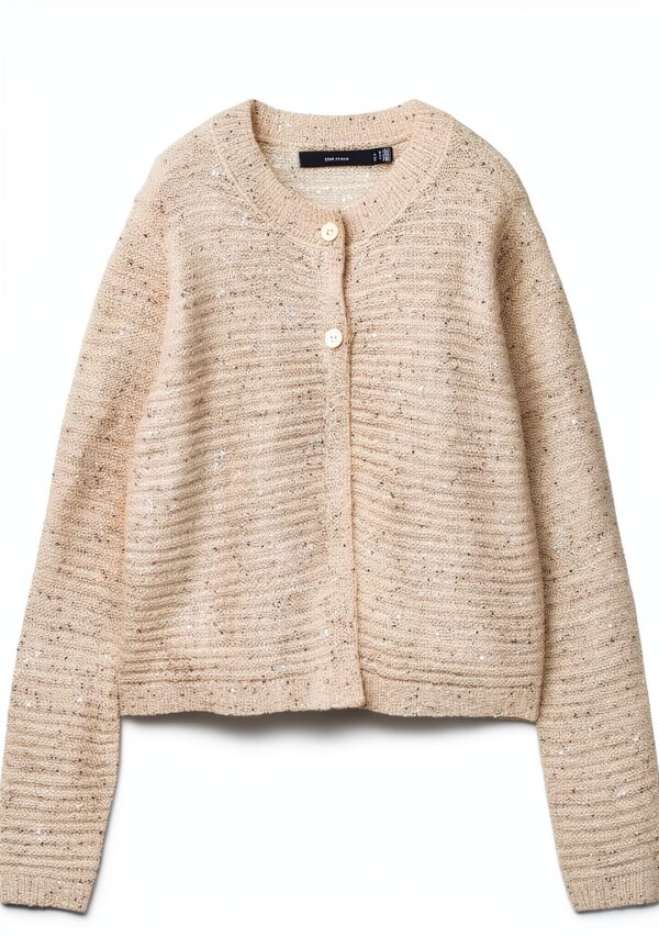 Cardigan donna Vero Moda girocollo maniche lunghe Nero-0