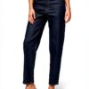 Jeans donna Vero Moda Blu Jeans Scuro vita alta con bottone e cerniera-4