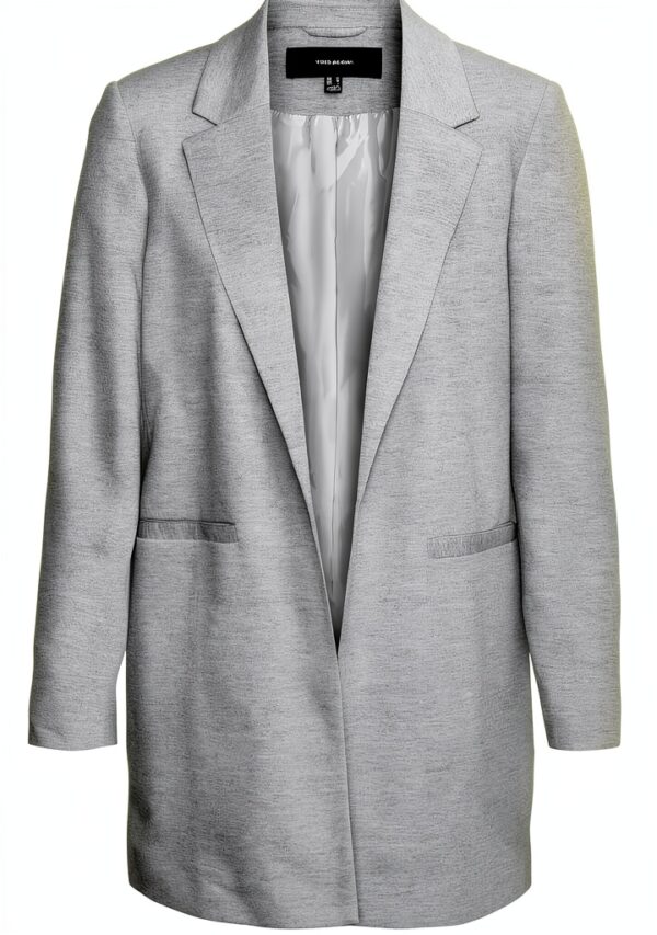 Blazer donna VERO MODA melange grigio chiaro taglio sartoriale-1