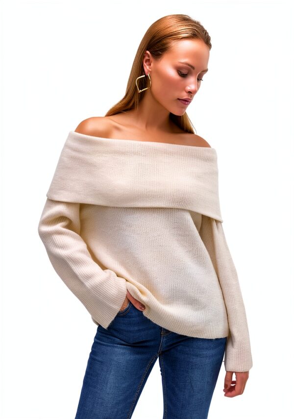 Maglione donna Vero Moda Betulla 52% poliestere riciclato-4
