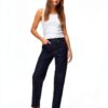 Jeans donna Vero Moda Blu Jeans Scuro vita alta con bottone e cerniera-2