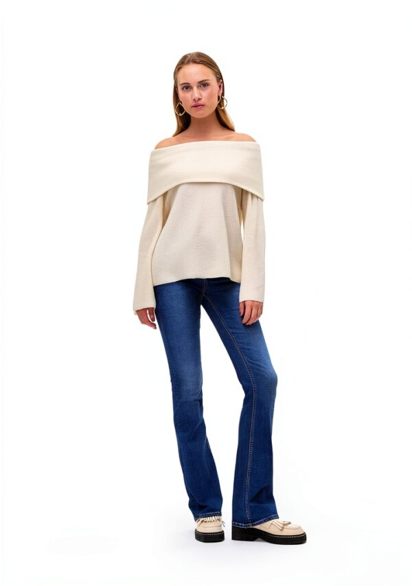 Maglione donna Vero Moda Betulla 52% poliestere riciclato-3