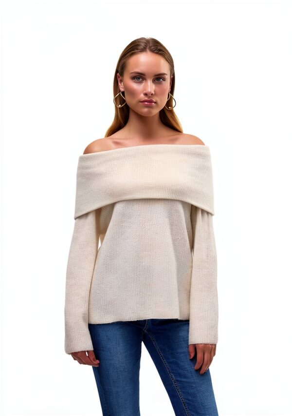 Maglione donna Vero Moda Betulla 52% poliestere riciclato-1