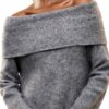 Maglione donna Vero Moda melange grigio medio - poliestere riciclato-5