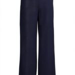 Bestseller Pantaloni a gamba larga Nero Donna Elastico con Bottoni-0