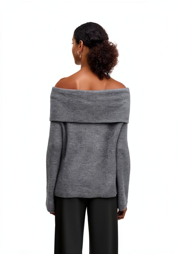 Maglione donna Vero Moda melange grigio medio - poliestere riciclato-2