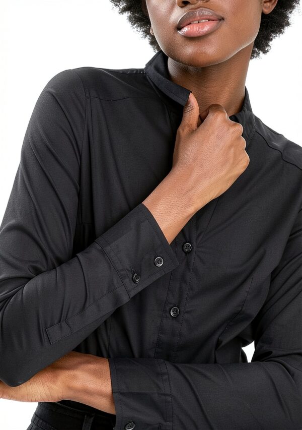 Bestseller T-Shirt Donna Bianco/Nero con Bottoni Polsini XS-XL-4