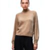 Pullover Vero Moda Vmleaf LS Ent Maglione Donna Collo Alto Silver Mink-1