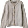 Cardigan VERO MODA Vmfiona LS, chiaro grigio melange, bottoni-0