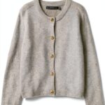 Cardigan VERO MODA Vmfiona LS, chiaro grigio melange, bottoni-0