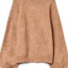 Pullover Vero Moda Vmleaf LS Ent Maglione Donna Collo Alto Silver Mink-0