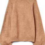 Pullover Vero Moda Vmleaf LS Ent Maglione Donna Collo Alto Silver Mink-0