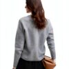 Cardigan VERO MODA Vmfiona LS, chiaro grigio melange, bottoni-2