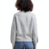 Pullover Vero Moda Vmleaf LS Ent Maglione Donna Collo Alto Grigio-2