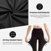 Leggings sportivi donna SINOPHANT vita alta opaco elastico nero/grigio-3