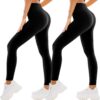 Leggings sportivi donna SINOPHANT vita alta, confezione 2, vari colori-0