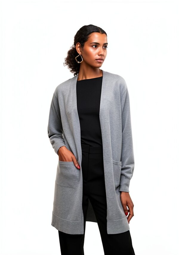 Cardigan VERO MODA VMSILJE Knit, grigio medio e nero, taglie XS-XXL-2
