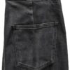 Gonna Denim VERO MODA High Waist Midi Azzurro Blu Vita Alta Elegante-3