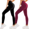 Leggings sportivi donna SINOPHANT vita alta opaco elastico nero/grigio-0