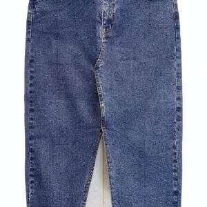 Gonna Denim VERO MODA High Waist Midi Azzurro Blu Vita Alta Elegante-0
