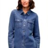 Camicia Denim VERO MODA VMJENNIE Blu Denim Taglio Normale 90% Cotone-5