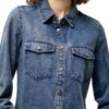 Camicia Denim VERO MODA VMJENNIE Blu Denim Taglio Normale 90% Cotone-6