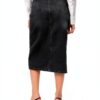 Gonna Denim VERO MODA High Waist Midi Azzurro Blu Vita Alta Elegante-4
