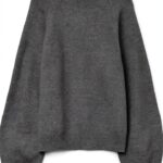 Maglione VERO MODA VMLEAF Pullover Grigio Scuro Mélange L-0