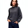 Maglione VERO MODA VMLEAF Pullover Grigio Scuro Mélange L-2