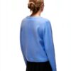 VERO MODA Cardigan Donna LS Short Button in Blu Brunnera con Fiocco-2