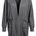 Cardigan VERO MODA VMSILJE Knit, grigio medio e nero, taglie XS-XXL-0