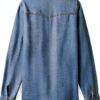 Camicia Denim VERO MODA VMJENNIE Blu Denim Taglio Normale 90% Cotone-3
