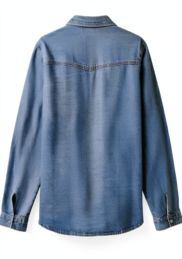 Camicia Denim VERO MODA VMJENNIE Blu Denim Taglio Normale 90% Cotone-3