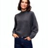 Maglione VERO MODA VMLEAF Pullover Grigio Scuro Mélange L-1