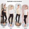 Leggings sportivi donna SINOPHANT vita alta opaca, confezione 2 colori-4